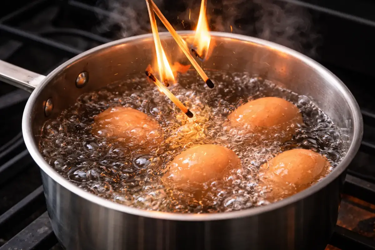 Degtukai įmetami į vandenį / DI nuotr.