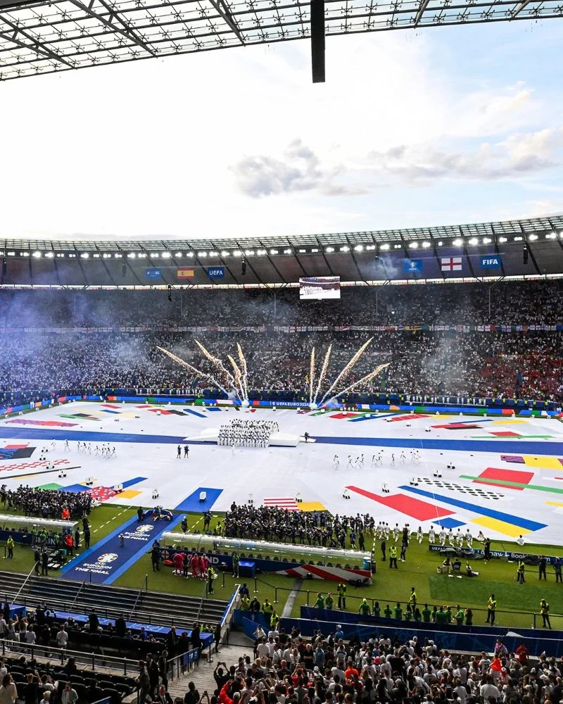 Euro 2024 Ispanija - Anglija - pilnas stadionas