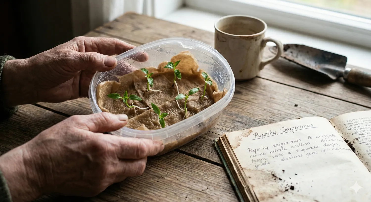 Paprikų daiginimas / DI nuotr.