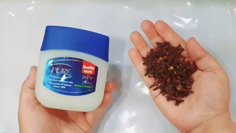 Gvazdikėlių ir vazelino panaudojimas