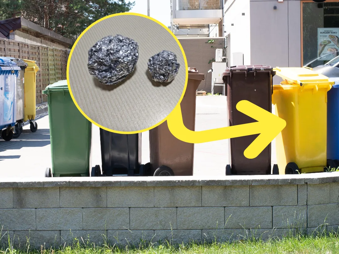 Kur išmesti foliją