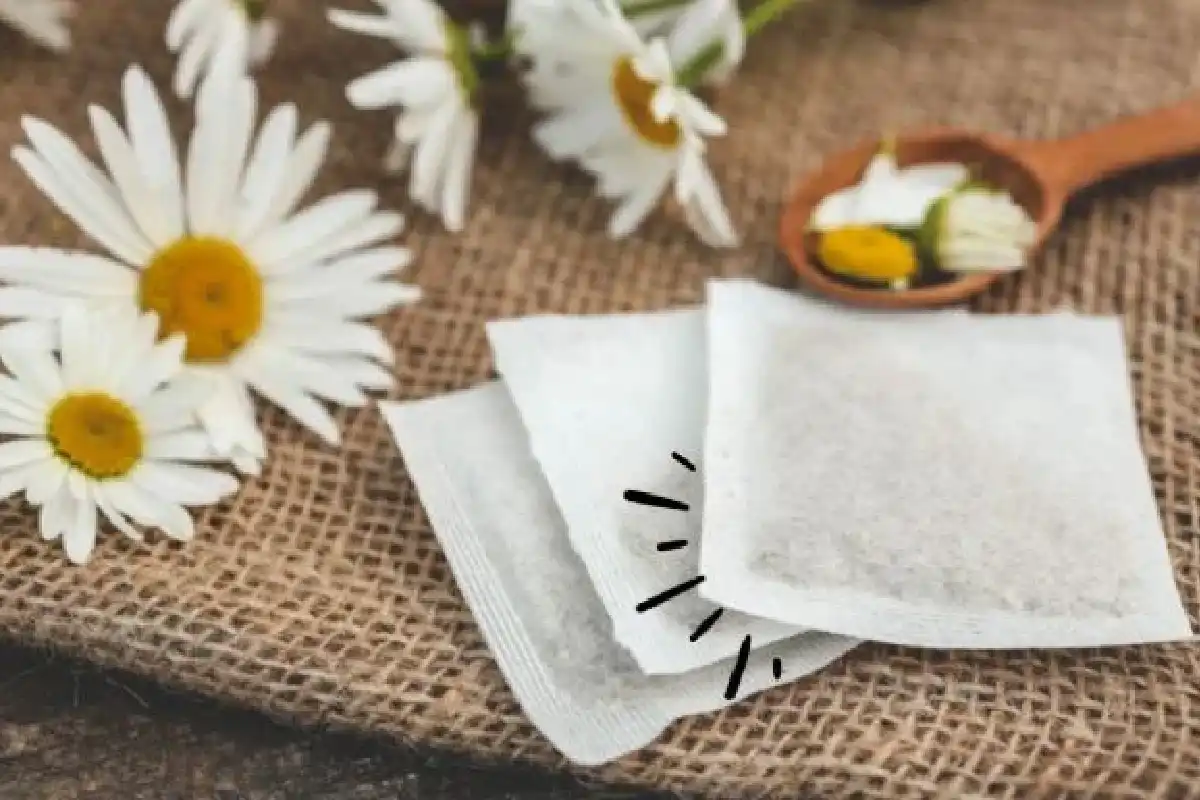 Ramunėlės iš arbatos maišelio