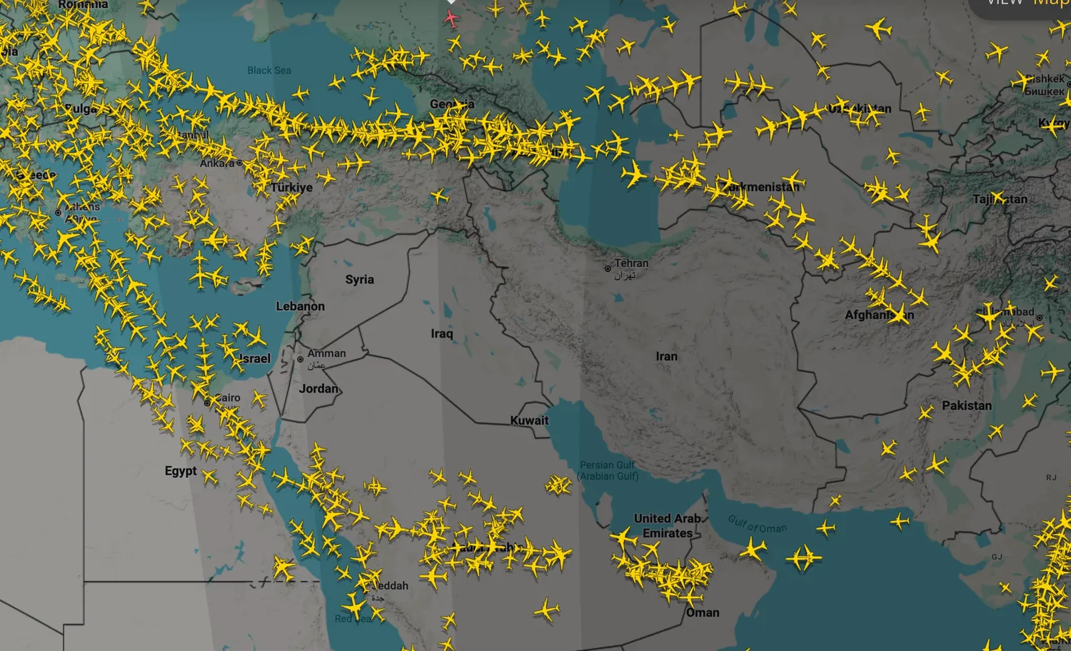 Ekrano nuotr. / flightradar24.com