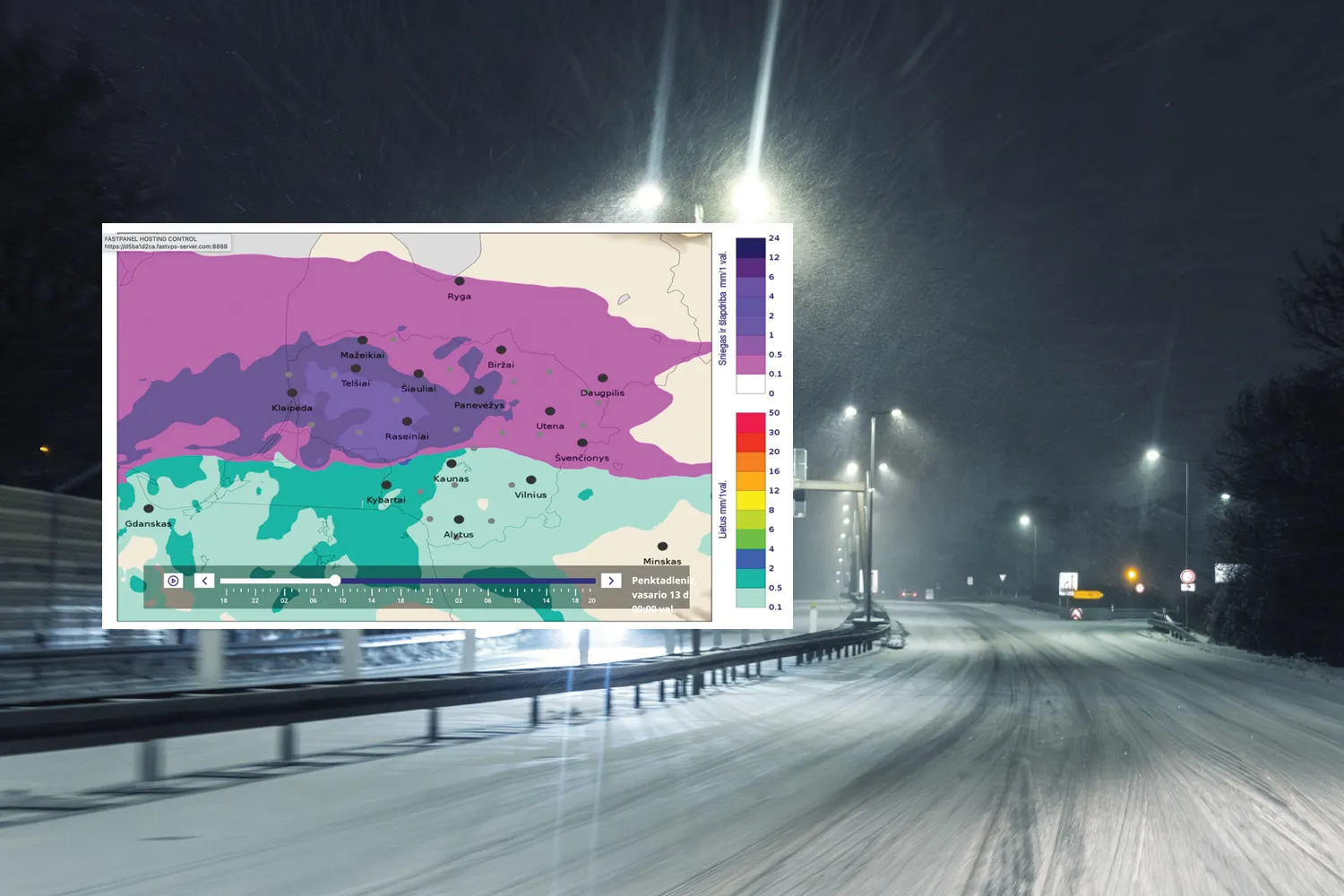 Visoje Lietuvoje - itin stiprus snygis. Tęsis iki šeštadienio