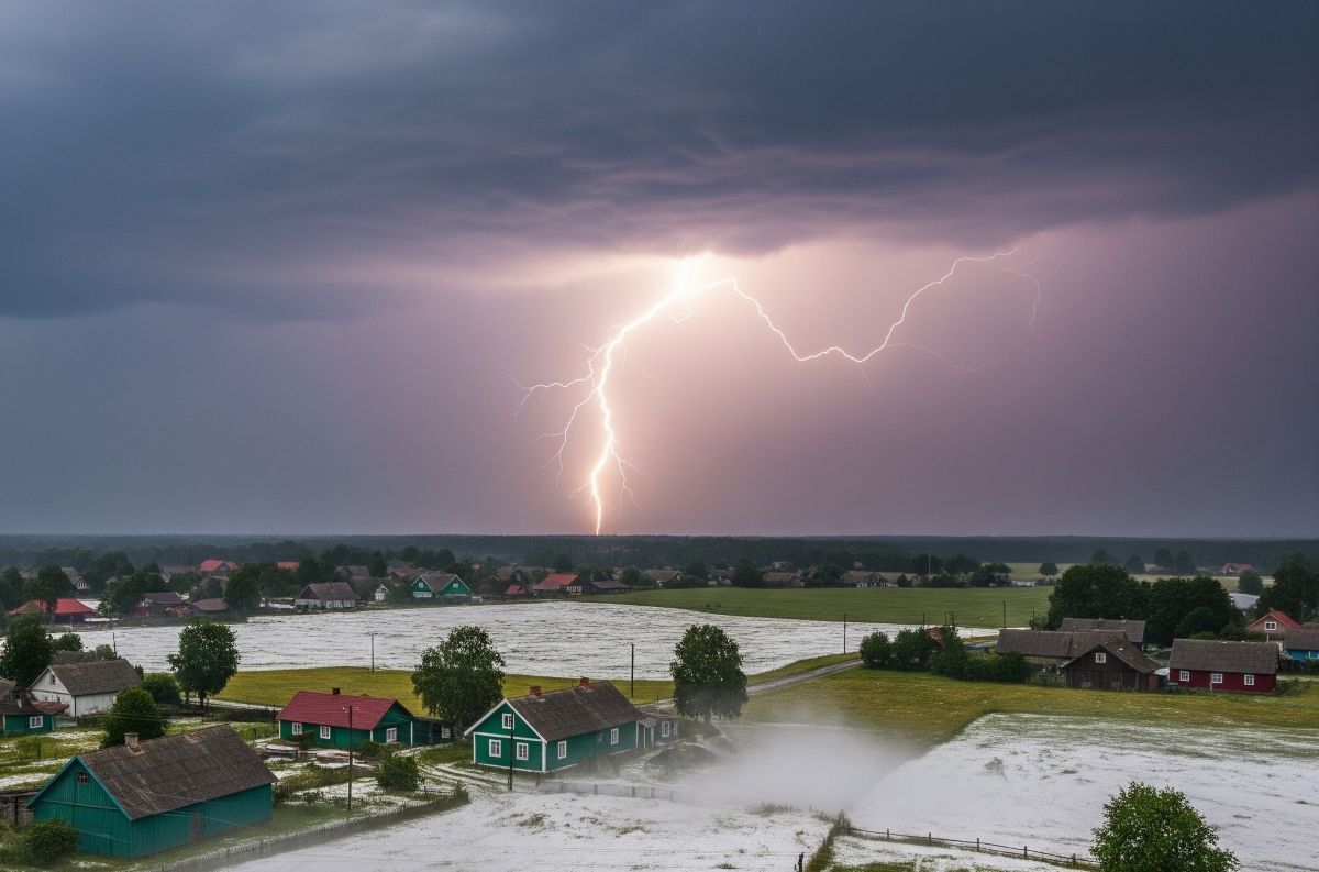 Žaibai ir kruša / Gemini nuotr.